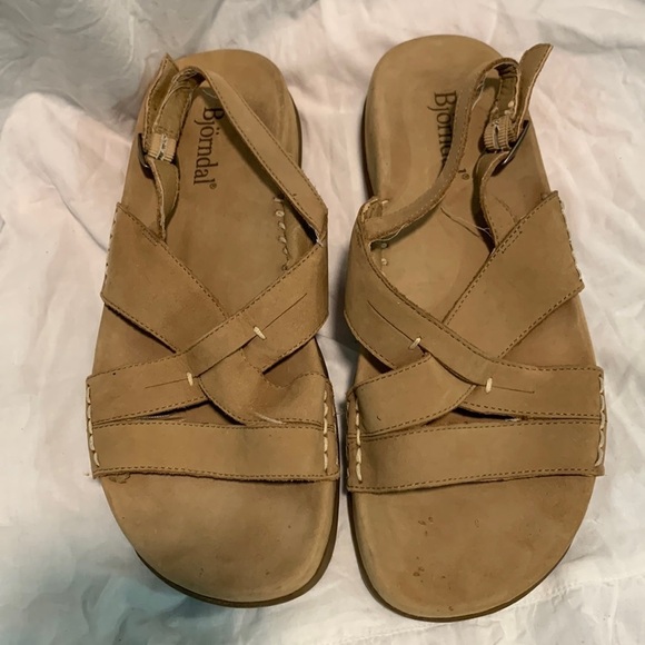 Bjorndal Sierra Leather Slingback Sandals, Size 6.5 - Picture 1 of 13